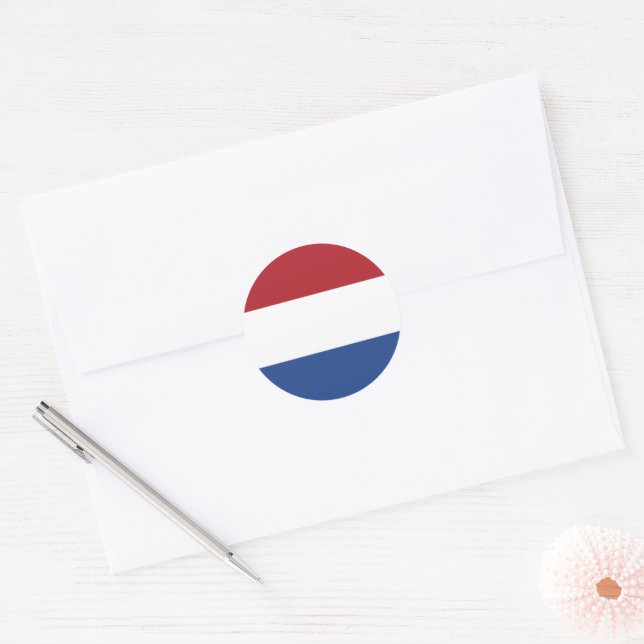 Netherland flag classic round sticker (Envelope)