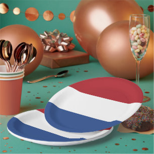 Netherland flag paper plate