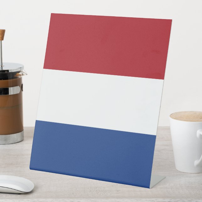Netherland flag pedestal sign (In SItu)