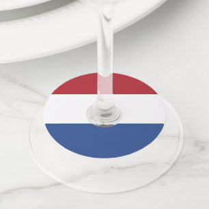 Netherland flag wine glass tag