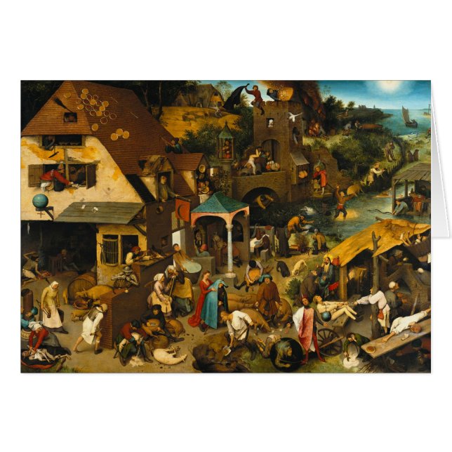 Netherlandish Proverbs by Pieter Bruegel the Elder (Front Horizontal)