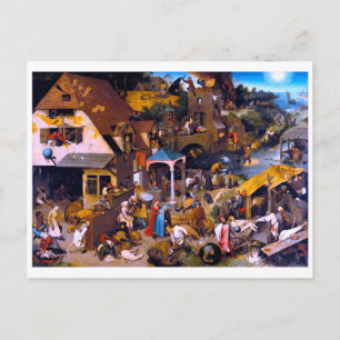 Netherlandish Proverbs, Pieter Bruegel the Elder Postcard