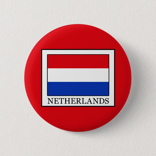 Netherlands 6 Cm Round Badge (Front)