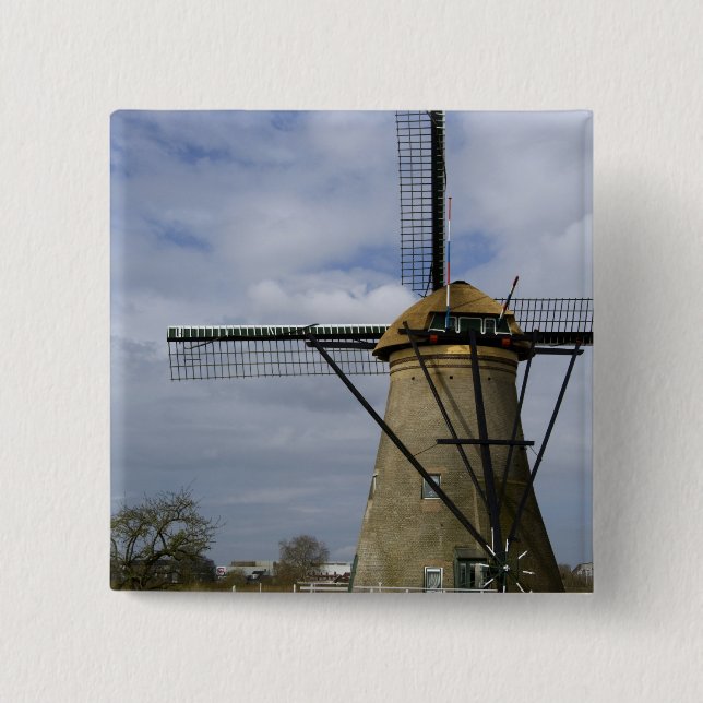 Netherlands (aka Holland), Kinderdijk. 19 15 Cm Square Badge (Front)