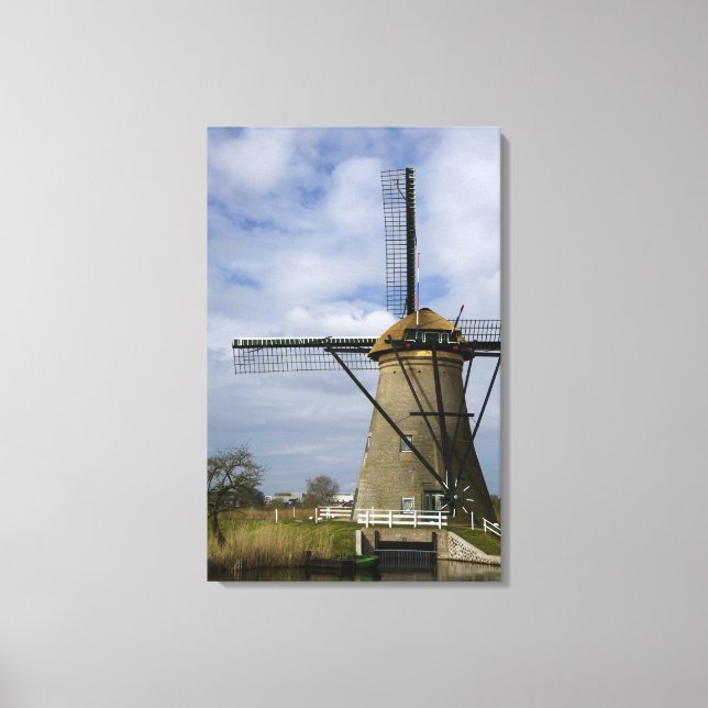 Netherlands (aka Holland), Kinderdijk. 19 Canvas Print (Front)