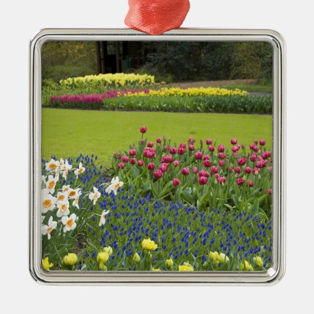 Netherlands aka Holland), Lisse. Keukenhof 5 Metal Tree Decoration (Front)