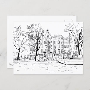 Netherlands Amsterdam graphic art Postcard