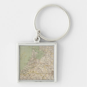 Netherlands and Belgium Atlas Map Key Ring