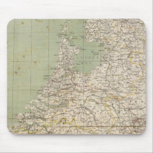Netherlands and Belgium Atlas Map Mouse Mat