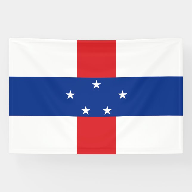 Netherlands Antilles Flag Banner (Horizontal)