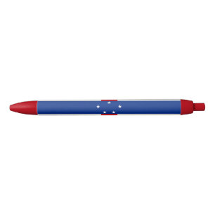 Netherlands Antilles Flag Blue Ink Pen