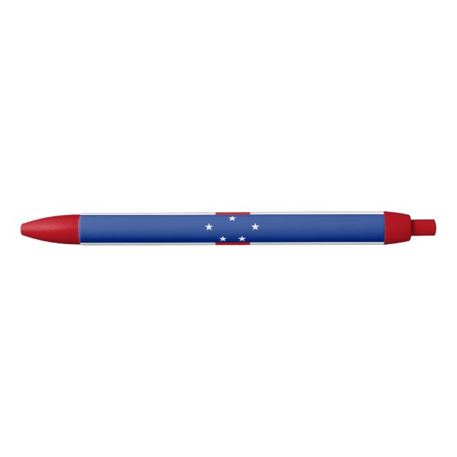 Netherlands Antilles Flag Blue Ink Pen (Front)