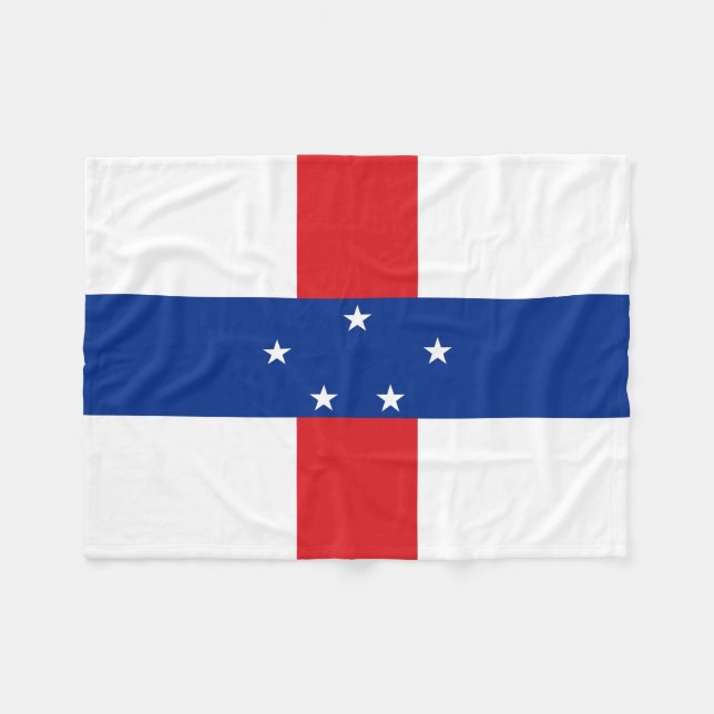 Netherlands Antilles Flag Fleece Blanket (Front (Horizontal))