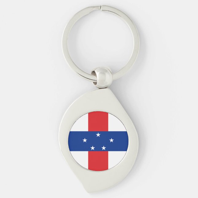 Netherlands Antilles Flag Key Ring (Front)