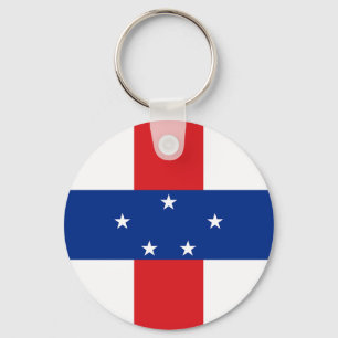 Netherlands Antilles Flag Key Ring
