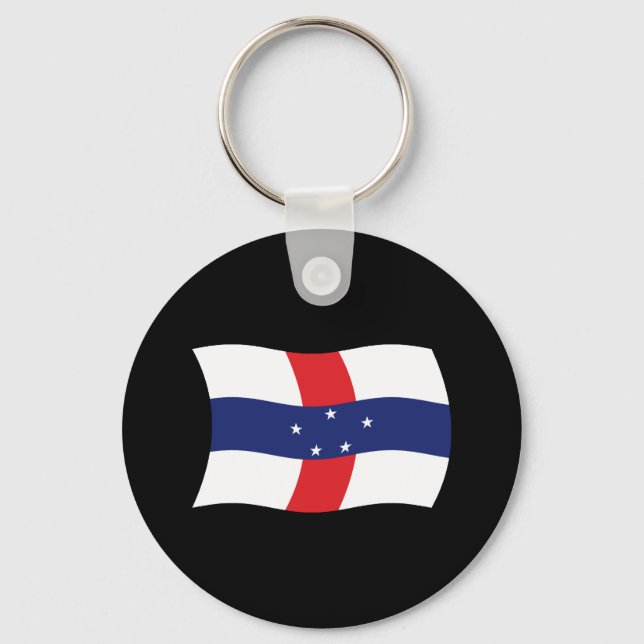 Netherlands Antilles Flag Keychain (Front)