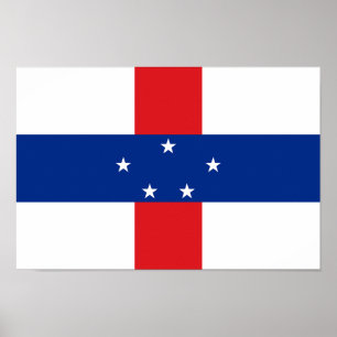 Netherlands Antilles Flag Poster