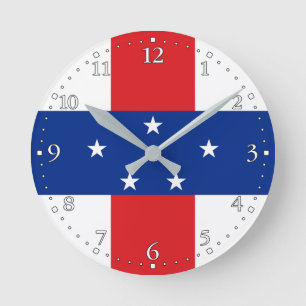 Netherlands Antilles Flag Round Clock