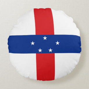Netherlands Antilles Flag Round Cushion