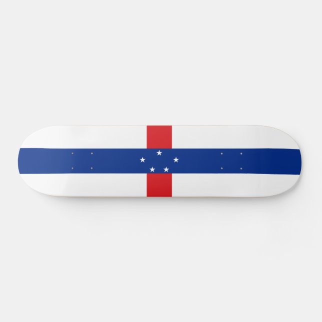 Netherlands Antilles Flag Skateboard (Horz)