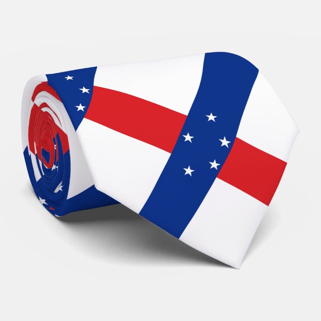 Netherlands Antilles Flag Tie (Rolled)