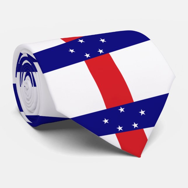 Netherlands Antilles flag Tie (Rolled)