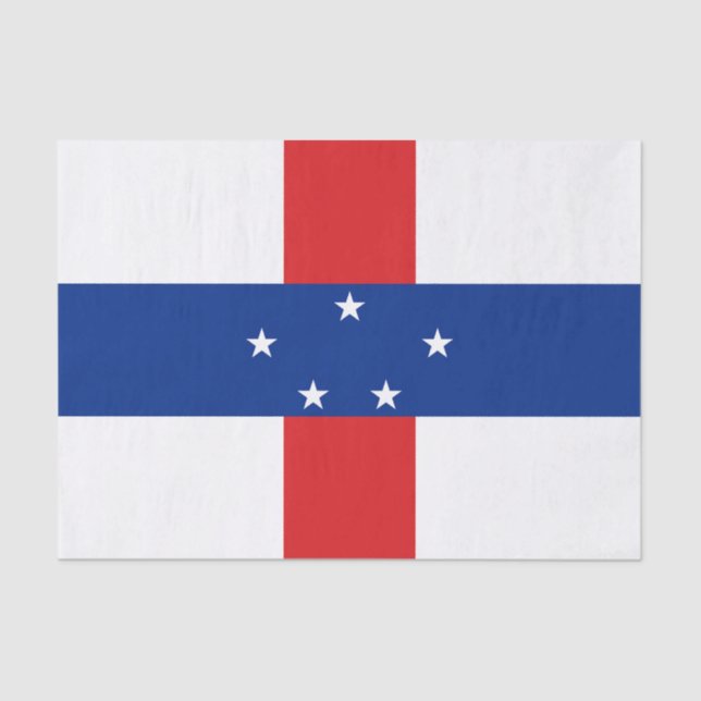 Netherlands Antilles Flag Tissue Paper (Front)