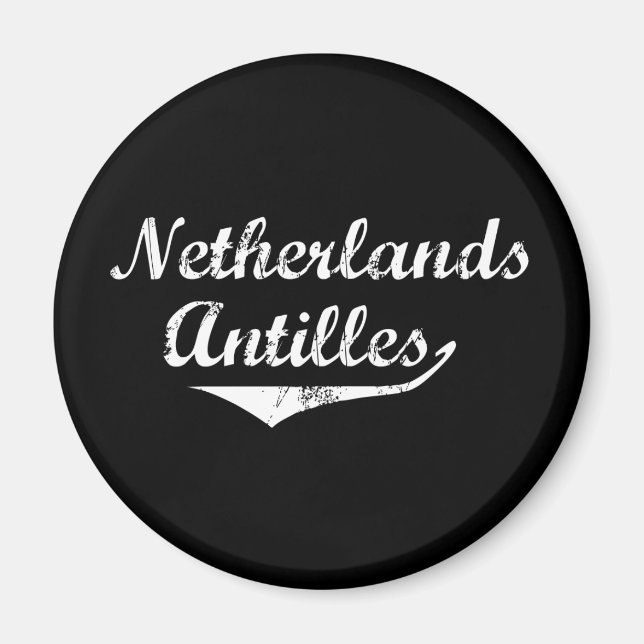 Netherlands Antilles Revolution Style Magnet (Front)