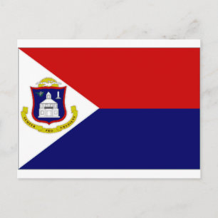 Netherlands Antilles St Maarten Flag Postcard