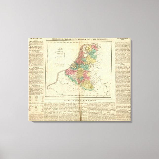 Netherlands, Beligium Atlas Map Canvas Print (Front)