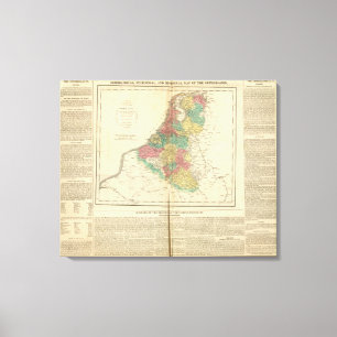 Netherlands, Beligium Atlas Map Canvas Print