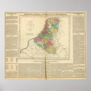 Netherlands, Beligium Atlas Map Poster