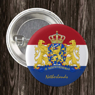 Netherlands button, patriotic Dutch Flag fashion 3 Cm Round Badge
