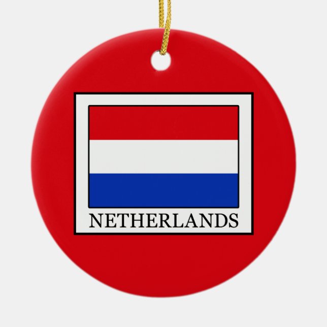 Netherlands Ceramic Tree Decoration (Front)