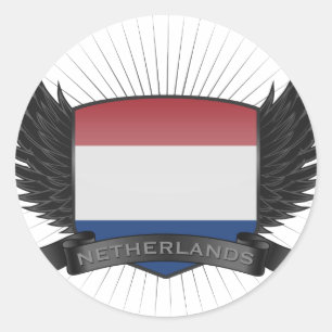 NETHERLANDS CLASSIC ROUND STICKER