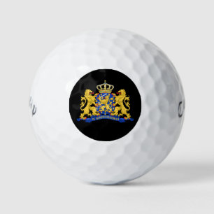 Netherlands Coat of Arms on Black cwb gbcnt Golf Balls