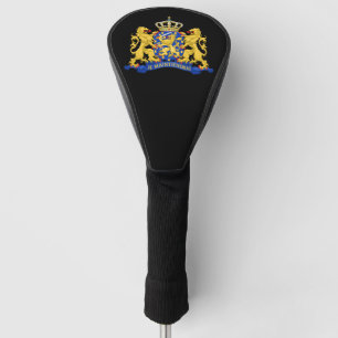 Netherlands Coat of Arms on Black dccn Golf Head Cover