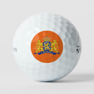 Netherlands Coat of Arms on Orange tmtp5 gbcnt Golf Balls