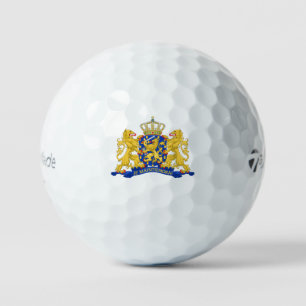 Netherlands Coat of Arms on White tmtp5 gbcnt Golf Balls