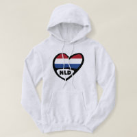 Netherlands Country Code Flag Heart, NLD