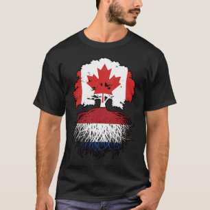 Netherlands Dutch Canadian Canada Tree Roots Flag T-Shirt