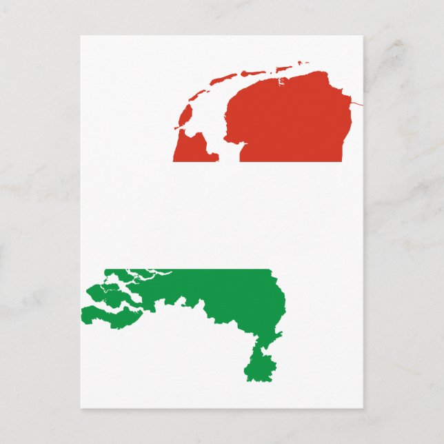 Netherlands Dutch flag map Postcard (Front)