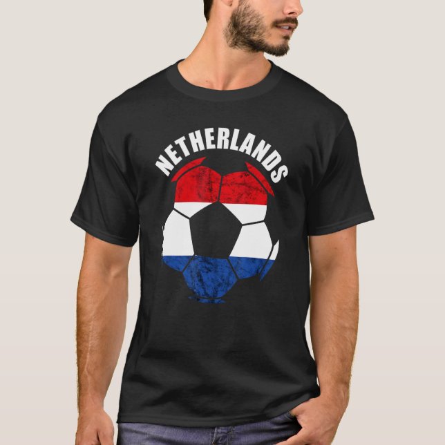 Netherlands Dutch Pride Netherlands Soccer Player  T-Shirt (Front)