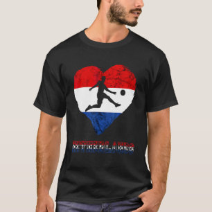 Netherlands Dutch Soccer Heart Nederland Flag Dutc T-Shirt
