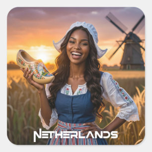 NETHERLANDS - DUTCH SQUARE STICKER