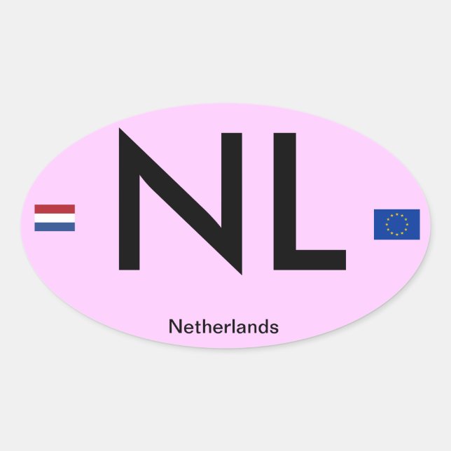 Netherlands* Euro-Style Bumper Sticker(Holland) Oval Sticker (Front)