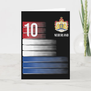 Netherlands Flag 10 Dutch Orange Soccer Men Women  Card