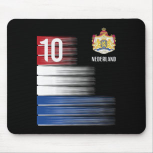 Netherlands Flag 10 Dutch Orange Soccer Men Women Mouse Mat