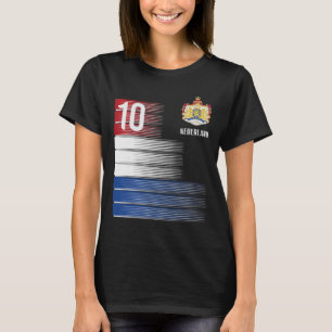 Netherlands Flag 10 Dutch Orange Soccer Men Women  T-Shirt
