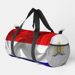 Netherlands flag and coat of arms duffle bag